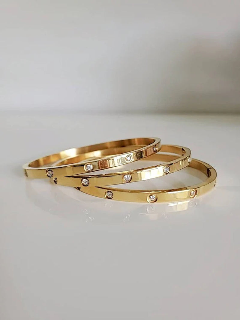 Statement Gold Bangle Bracelet