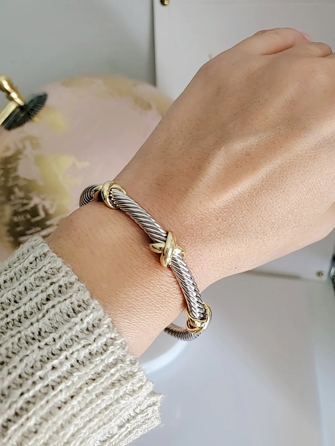 "Chic X Cable Cuff Bracelet"