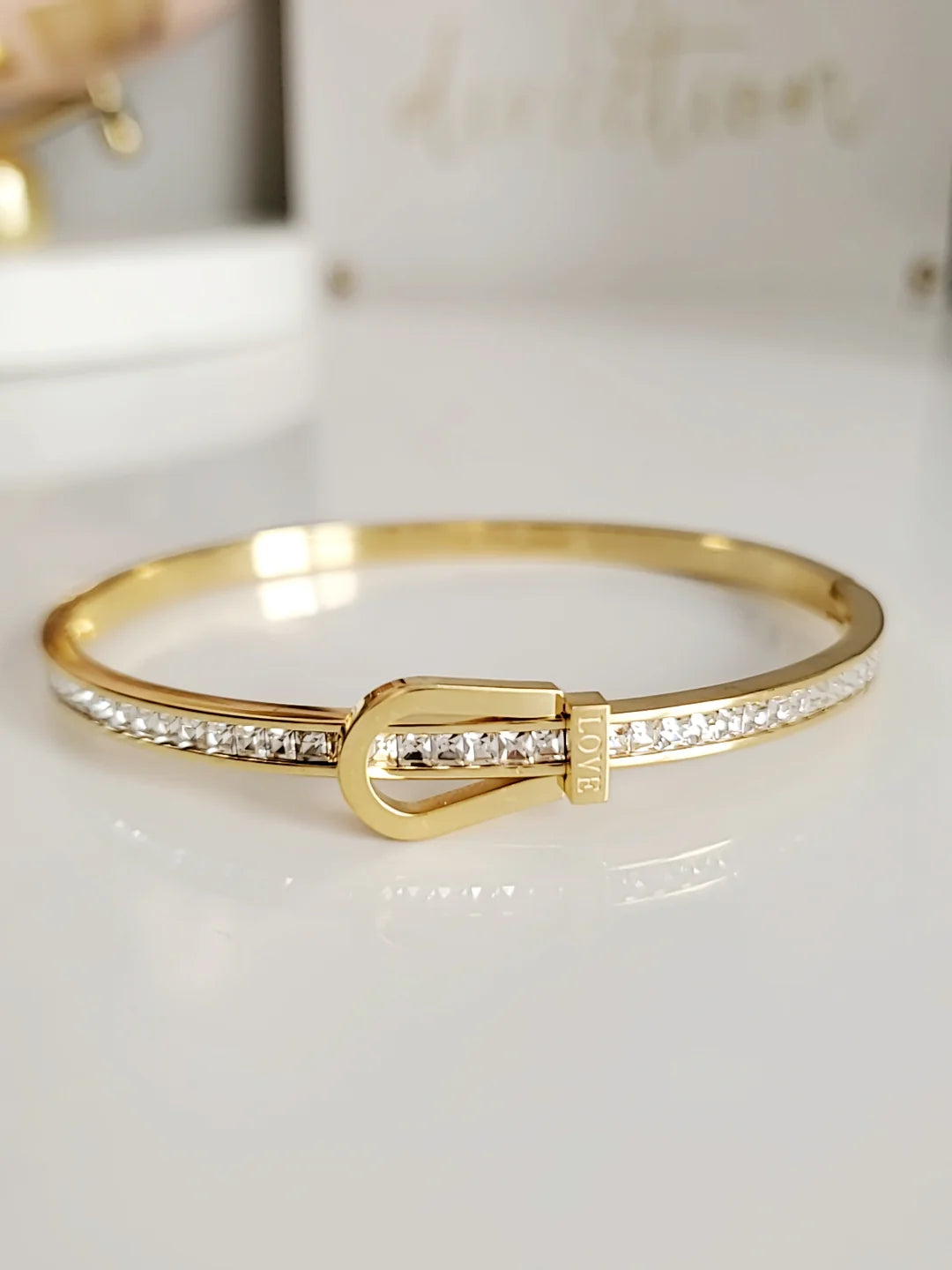 Gold Belt Bangle