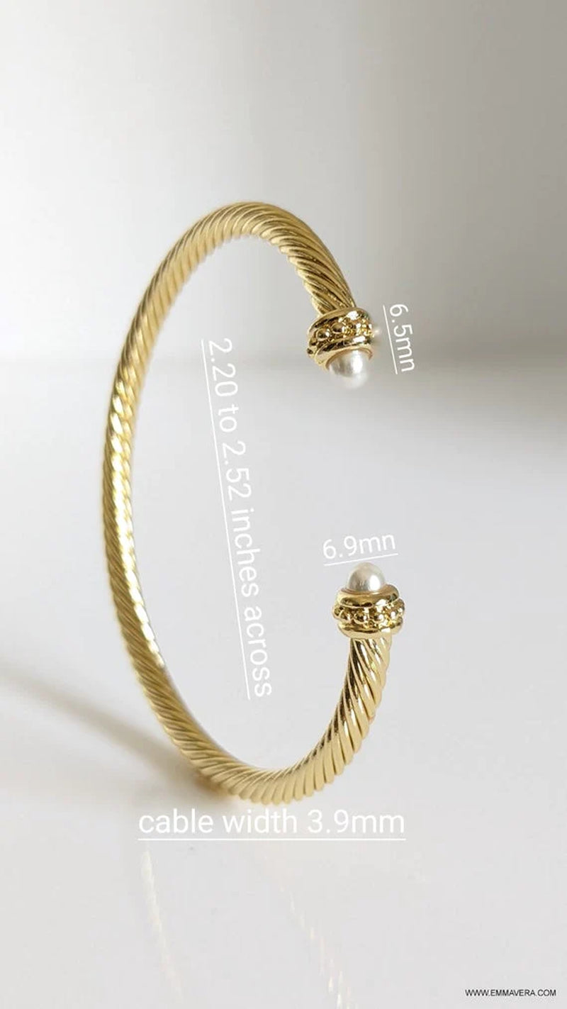 Pearl Bangle Bracelet