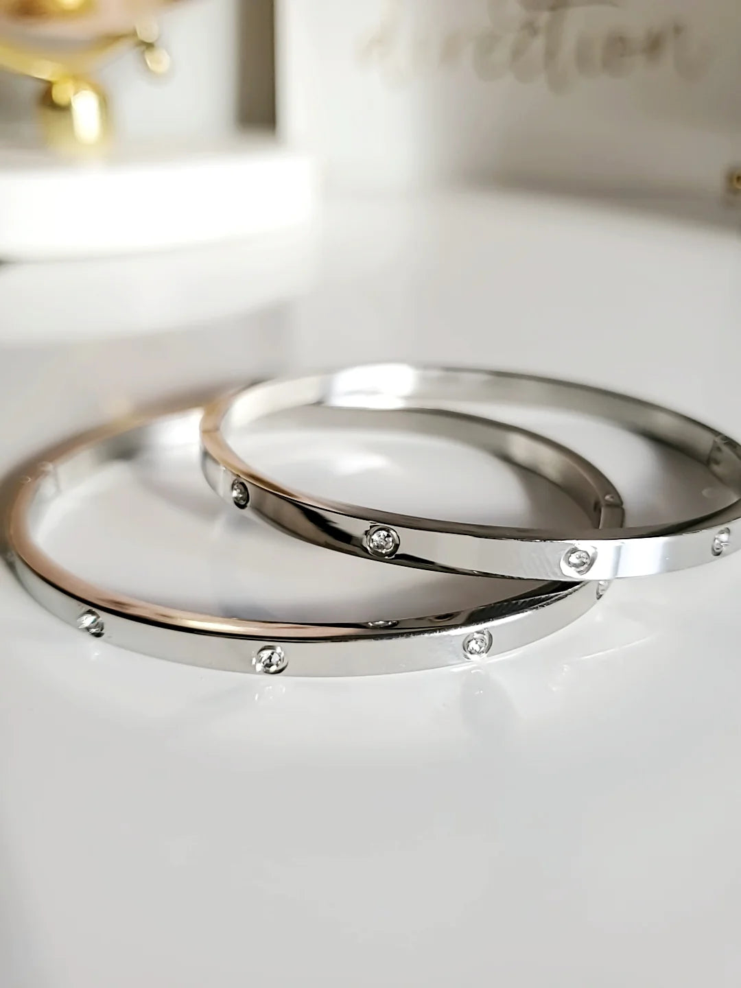 Statement Silver Bangle Bracelet