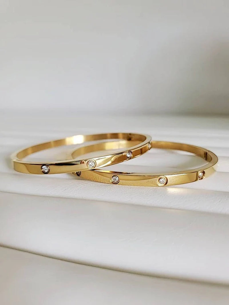 Statement Gold Bangle Bracelet