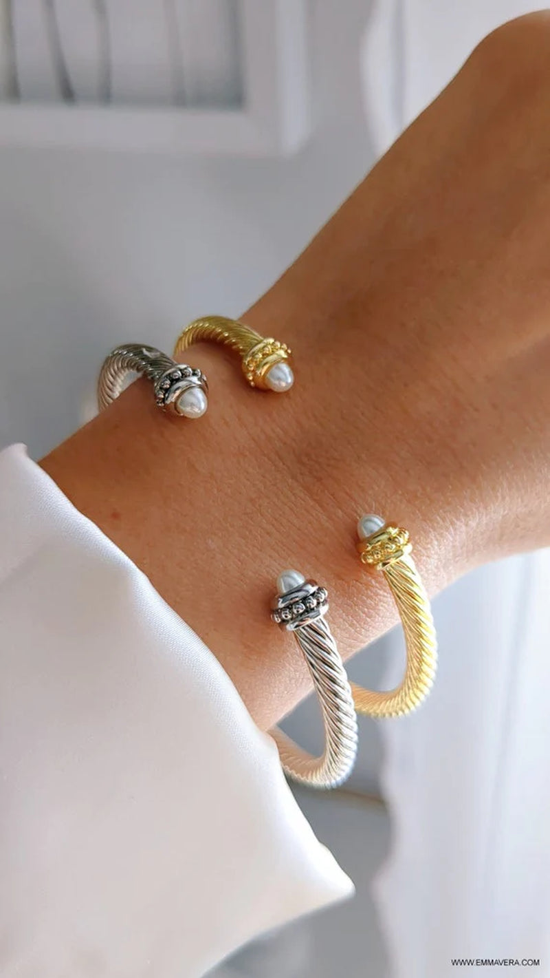 Pearl Bangle Bracelet