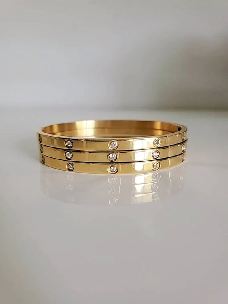 Statement Gold Bangle Bracelet