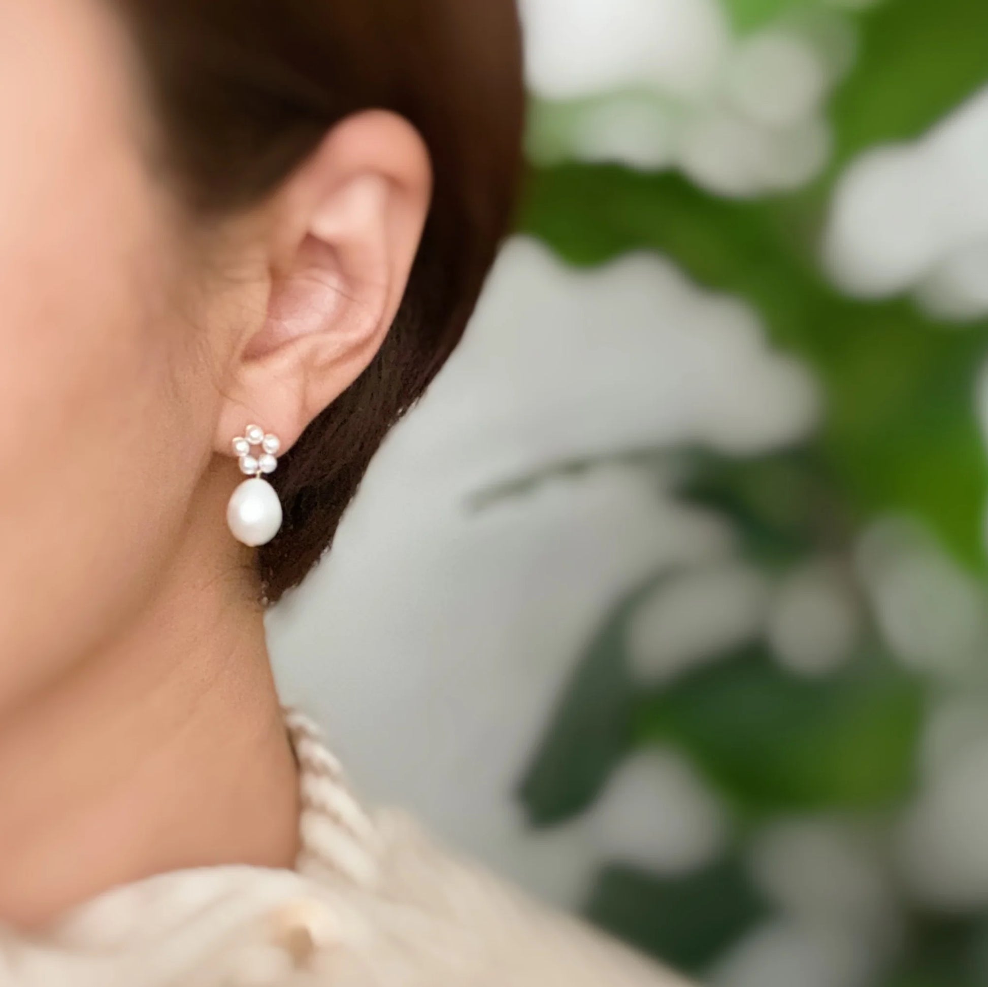 Blooming Freshwater Pearl Drop Earrings