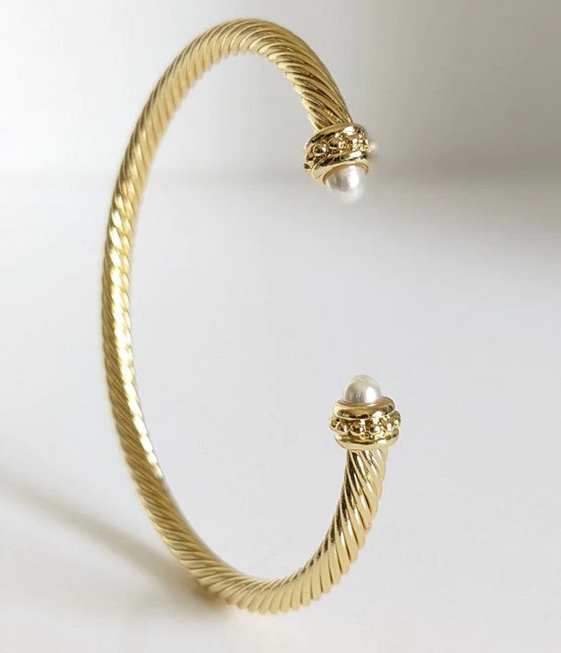 Pearl Bangle Bracelet