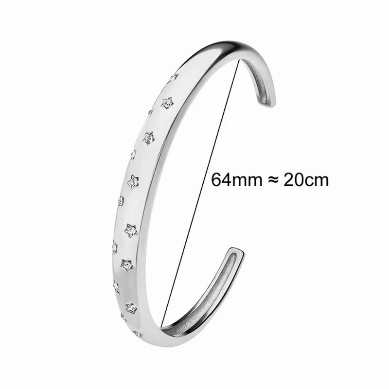 Luxurious Waterproof Colorful Cubic Zirconia Stainless Steel Bangle - Elegant 18K gold Plated Bracelet for Fashionable Women