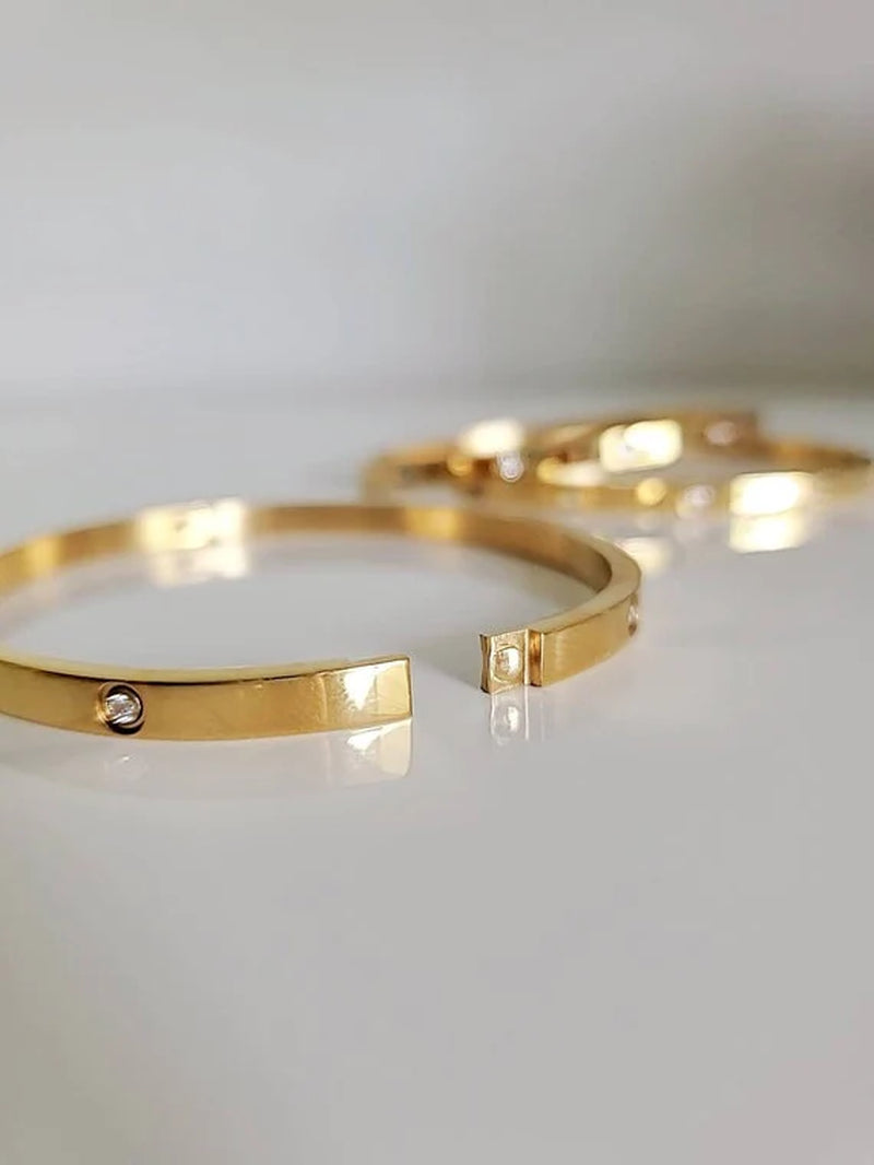 Statement Gold Bangle Bracelet