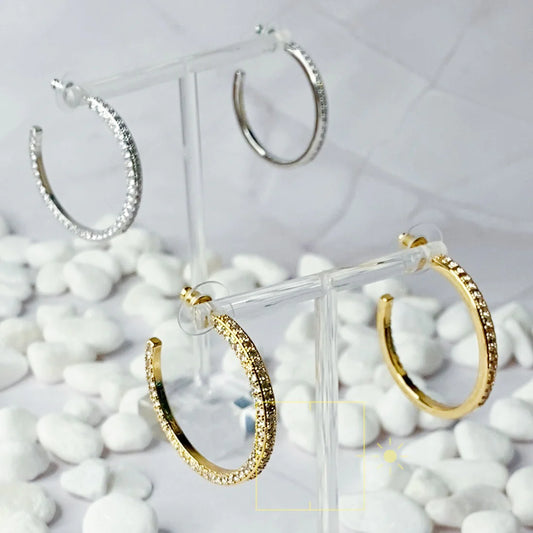 Plain or Shine Reversible Hoop Earrings