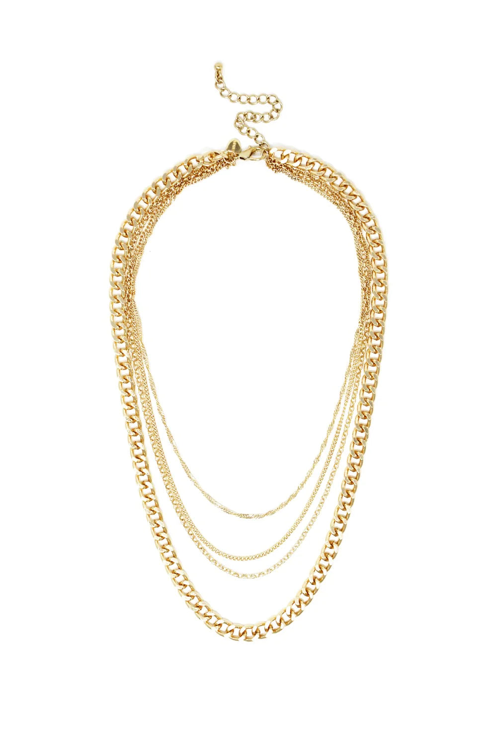 "Quad Squad Chain Link Necklace: Elevate Your Style Game"