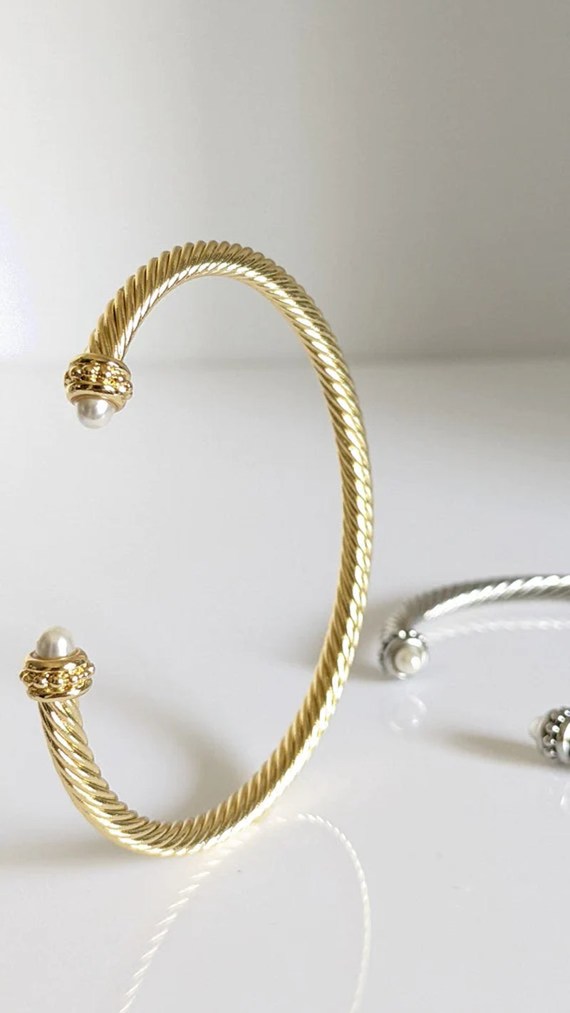 Pearl Bangle Bracelet