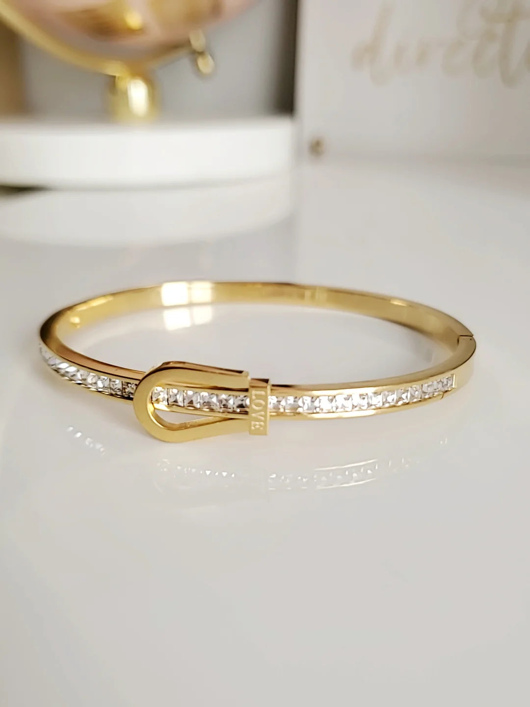 Gold Belt Bangle